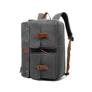 CoolBell 17.3" Backpack & Messenger Laptop Bag Grey (CB-5606) - Canvas Material