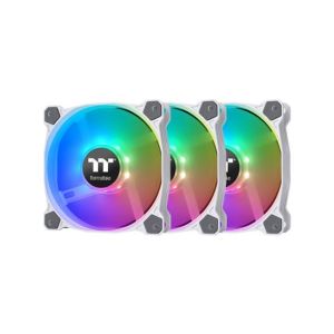 Thermaltake Pure 12 ARGB Sync Radiator Fan TT White - Pack Of 3 (CL-F127-PL12SW-A)