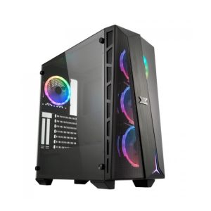 Xigmatek Cyclops Tempered Glass ARGB Mid Tower Gaming Case Black