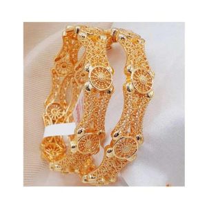 Zamzam Gold Plated Kara Pair (0159)