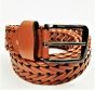 iShopping - King Faux Leather Braided Belt Brown