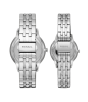 iShopping - Fossil Three-Hand Stainless Steel Couple Watch Silver (FS5562SET)