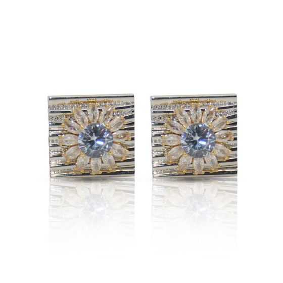 iShopping - Cufflers Limited Edition Gold and Silver Box Cufflinks - (CU-5001)