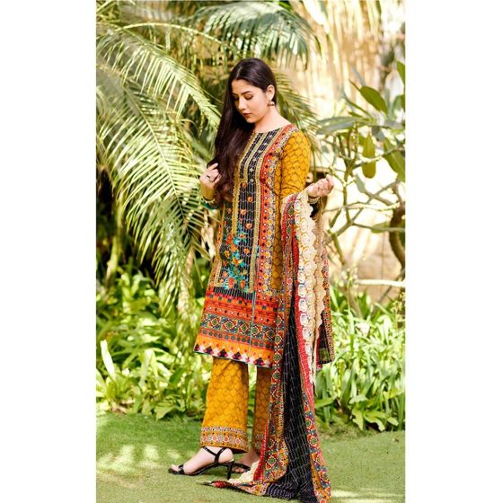 iShopping - Khaddi Embroidered Summer Collection 2020 Vol 02 3 Piece (06a)