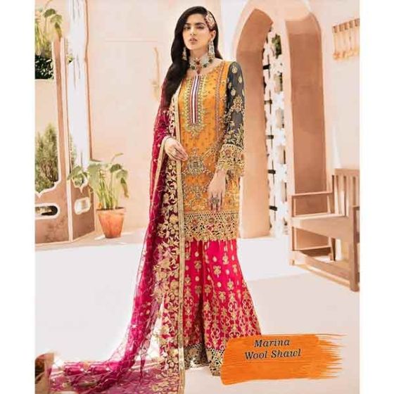 iShopping - RangSaaz Marina 2020 Embroidered Unstitched 3 Pcs (0002)