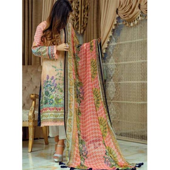 Tarzz Zyra Lawn Collection 2020 3 Piece Peach Quartz (L20-F1-03)