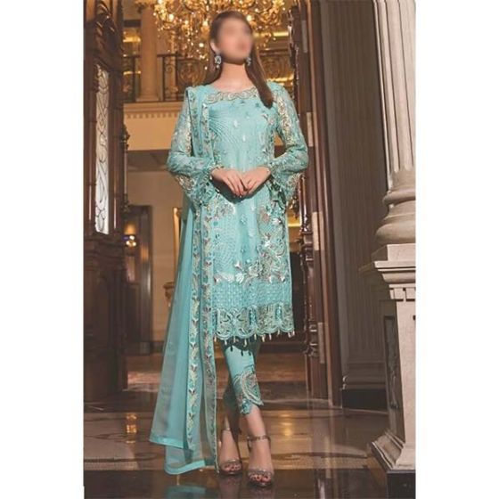 iShopping - WIB Embroidered Collection Unstitced 3 Piece (0003)