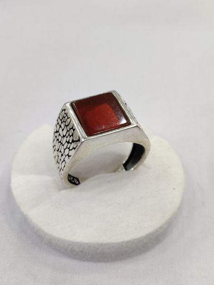 iShopping - Gilgit Bazaar Aqeeq Stone Silver Ring (13)