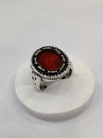 iShopping - Gilgit Bazaar Aqeeq Stone Silver Ring (21)