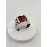 Gilgit Bazaar Aqeeq Stone Silver Ring (13)