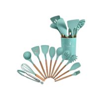 12 Pieces Silicone Kitchen Utensils Set - Green