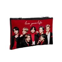 Traverse BTS Army Digitally Printed 2 Zipper Pencil Pouch (1046)