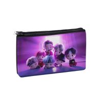 Traverse BTS Army Digitally Printed 2 Zipper Pencil Pouch (1049)