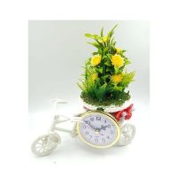 The Fashion Hub Flower Basket Bicycle Table Clock