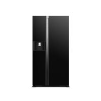 Hitachi Deluxe 2 Doors Inverter Side By Side Refrigerator 20 Cu Ft (R-SX700GP)-Glass Black