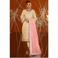 Al Karam Festive Collection 2020 3 Piece (FC-09D-20-Beige)