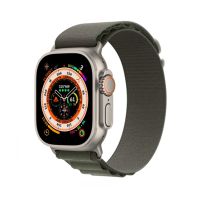 Apple Watch Ultra 49mm Titanium Case With Green Alpine Loop Band - GPS + Cellular