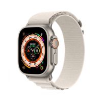 Apple Watch Ultra 49mm Titanium Case With Starlight Alpine Loop Band - GPS + Cellular