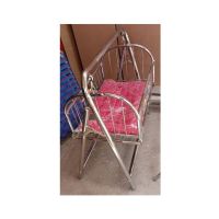 Easy Shop Steel Silver Chrome Baby Swing Cradle