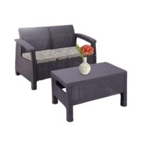 Boss Double Seater Sofa with Cushions And Table (BP-373)