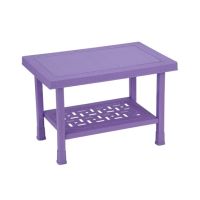 Boss Full Plastic Double Shelf Baby Rattan Table Purple (BP-328-PRP)