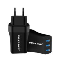 Voxlink 21W Universal 3 USB Ports Wall Charger Black