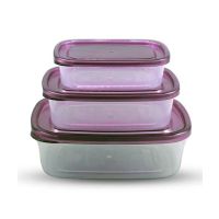 Appolio Crisper Food Container Pack Of 3-Purple