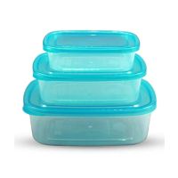 Appolio Crisper Food Container Pack Of 3-Light Blue