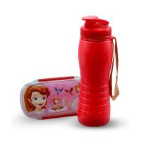 Appollo Lunch Box With Water Bottle-Red