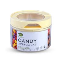 Appollo Candy Acrtlic Jar Small 600ml-Cream