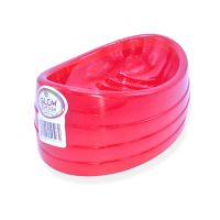 Appollo Glow Bath Soap Dish (Pack Of 2)-Red