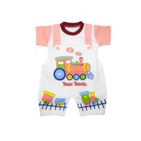 Komfy Train Travel Printed Unisex Romper For Kid's (NBN116)