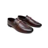 Hand Craft Collection Genuine Cow Leather Shoes For Men-Brown