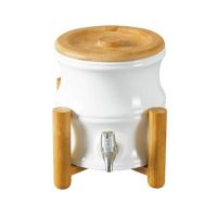 Easy Shop Beverage Dinning Dispenser with Wooden Stand