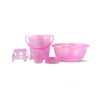 Easy Shop Diamond Bath Set Pink - Pack Of 5