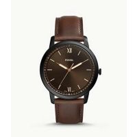 Fossil Minimalist Three-Hand Men's Watch Brown (FS5557SET)