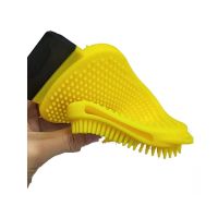 G-Mart 3 In 1 Dish washing Silicone Sponge For Kitchen Yellow