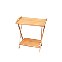 Easy Shop Wooden Two Flappers Tea Trolley (0459)