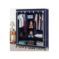 Israr Mall 3 Door Collapsible Wardrobe Blue