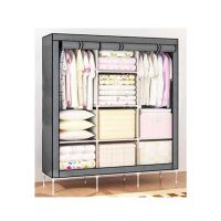 Israr Mall 3 Door Collapsible Wardrobe Grey