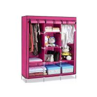 Israr Mall 3 Door Collapsible Wardrobe Pink