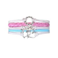 Scenic Accessories Blue & Pink Braided Love Charm Bracelet (SAB-009)