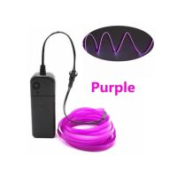 Muzamil Store Flexible 9ft Neon LED Strip Light Purple