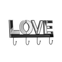 Premier Home 4 Hook Love Mirrored Wall Hanger (509805)