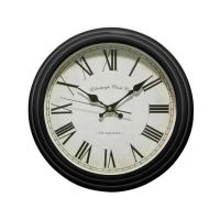 Premier Home Lined Rim Wall Clock Black (2200615)