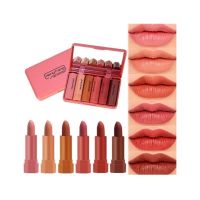 Telemall 6 Pcs Nourishing Matte Organic Lipstick Set