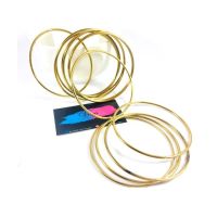 Vero by Sania Plain Metal Bangles Copper (D-254) 12pcs