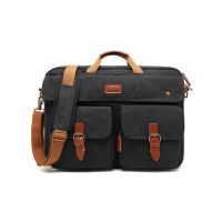 CoolBell 17.3" Backpack & Messenger Laptop Bag Black (CB-5606) - Canvas Material