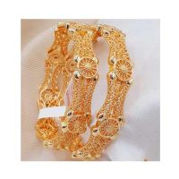 Zamzam Gold Plated Kara Pair (0159)