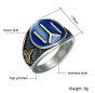 iShopping - Scenic Accessories Eartugul Oriented Kayi Men Ring Blue